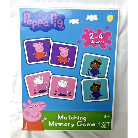 Peppa Pig Matching Memory Game Gift Set 72 Cards Kids Educational Toy NEW NIB - Picture 1 of 5